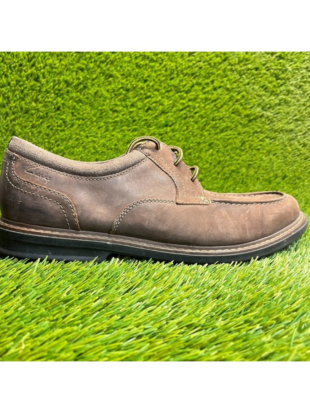 Clarks Rendell Walk Mens Size 11 Brown Black Casual Classic Leather Oxford Shoes